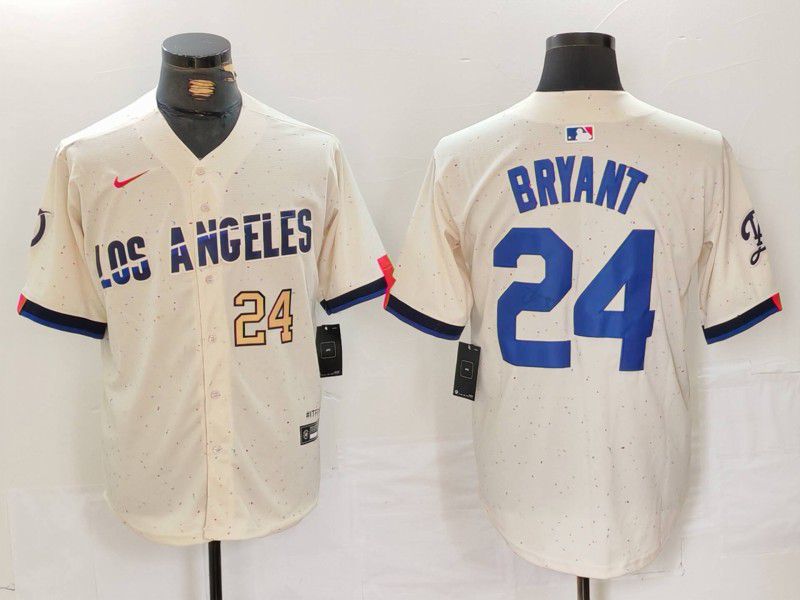 Men Los Angeles Dodgers #24 Bryant Cream Fashion Nike Game MLB Jersey style 6293->los angeles dodgers->MLB Jersey